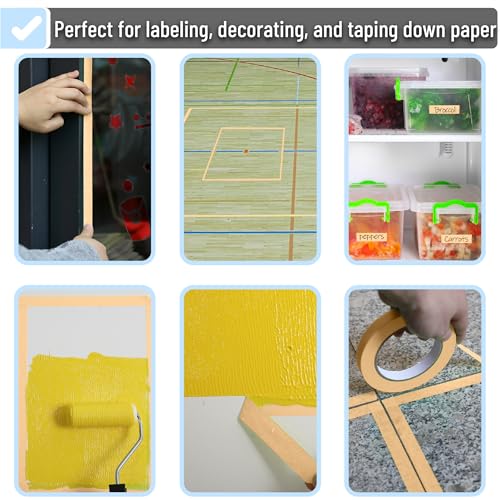 Mr. Pen- Orange Yellow Masking Tape, 0.6 Inch Wide, 3 Rolls, 3 x 55 Yards - color: Orange Yellow