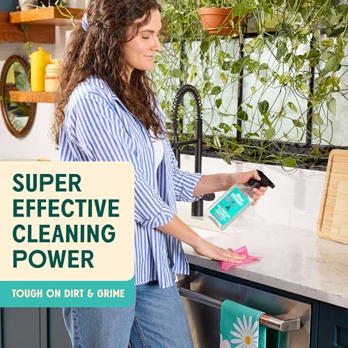 Aunt Fannie's All Purpose Vinegar Cleaner Spray, Lemon, Refill 64 oz | Cuts Grease & Grime, No Harsh Residue, Safe for Kitchens Bathrooms Windows Counters & Sealed Areas, Kid and Pet Safe - size: 64 Fl Oz (Pack of 1)