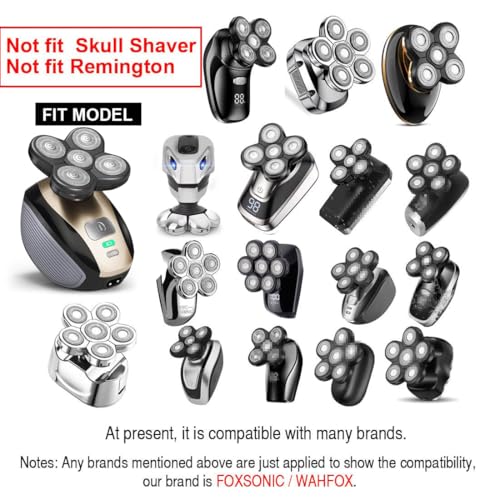 Universal 3 PCS 5 Blades Head Shaver Replacement Heads for Mainstream Shaver Brands, Eelectric Shaver Replacement Replacement Blades (1 Gold + 2 Silver) - color: 1 Gold + 2 Silver