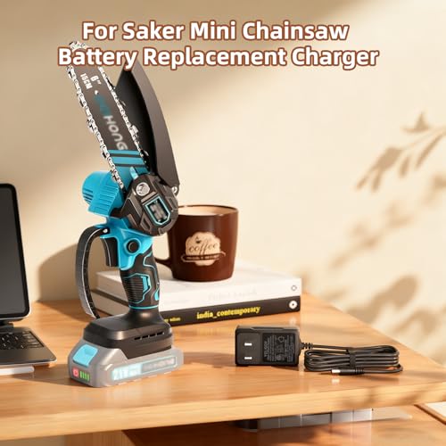 21V 1A Mini Chainsaw Lithium Battery Charger, Compatible with Aker/Saker/Seyvum/O-Conn Mini Chainsaw,Power Tools Lithium Battery Charger.US Plug.