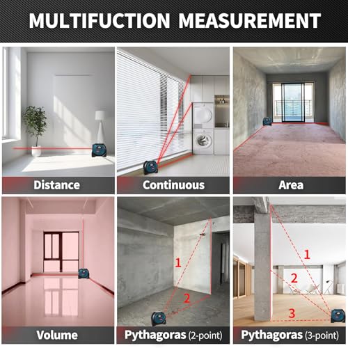 Laser Tape Measure 3 in 1 Laser Rangefinder Tape Measure with AutoLock