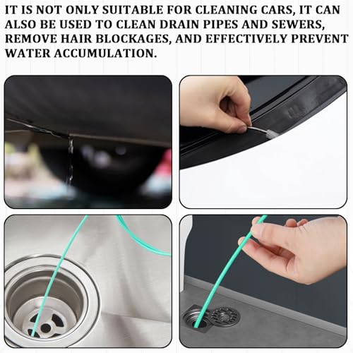 78 Inch Sunroof Drain Cleaning Tool Plastic Sunroof Drain Unclogger Brush Pipe Cleaning Brush Tube Cleaner Flexible Slim Extra Long Pipe Cleaners for Car Drains Hole, Sewers, Windshields - color: 78inch