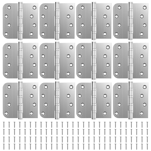 KOLET Ball Bearing Door Hinges, 4 x 4 Inches, Brushed Nickel, 12 Pack - color: Brushed Nickel, size: 12 Packs