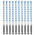 Concrete Drill Bit Set 10 Pcs, 3/16" Masonry Drill Bits, Hex Shank - size: 3/16", 10 Pcs