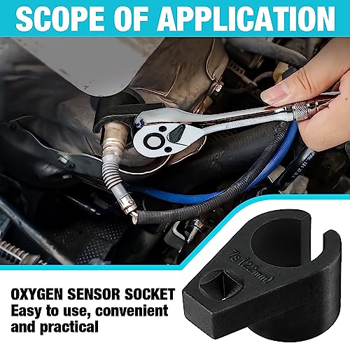 DURATECH O2 Oxygen Sensor Socket 3/8-Inch Drive x 7/8-Inch (22mm) - size: 1pc 3/8" Dr. x 7/8" offset oxygen sensor socket