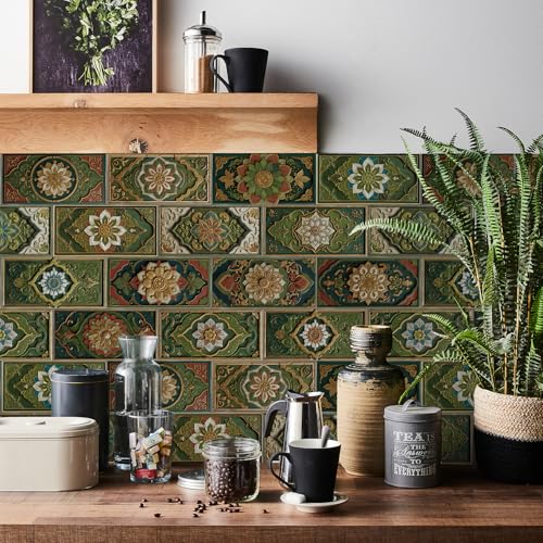 VICCI 16Pcs Peel & Stick Tile Decals 8" x 4" - color: Sjm-301, size: 8x4IN*16PCS