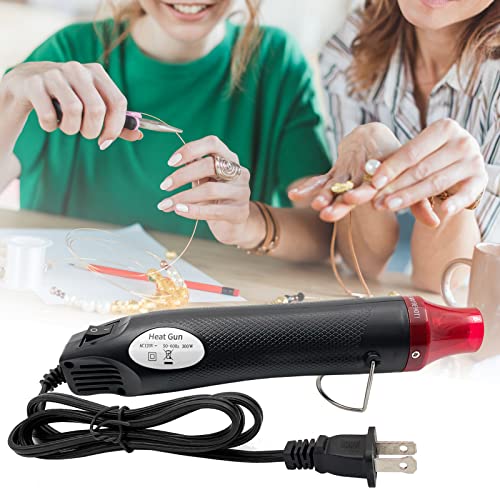 Heat Gun, Mini Hot Air Gun for DIY Crafts Portable Heat Air Gun Tool for Embossing Shrink Wrapping Drying Paint - color: Black