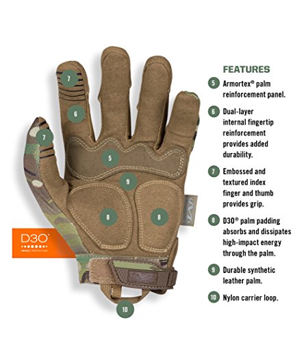 Mechanix Wear M-Pact Tactical Gloves MultiCam Camouflage, Small - color: Camouflage - Multicam, size: Small