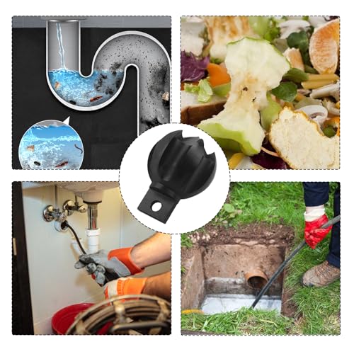 General Pipe Cleaners,Drain Snake Drill Attachment for ClogChopper,1-1/2CG&1-1/2 Inch Multi-Function Root Plumbing Auger Cutter Cleaning Tool,3552369