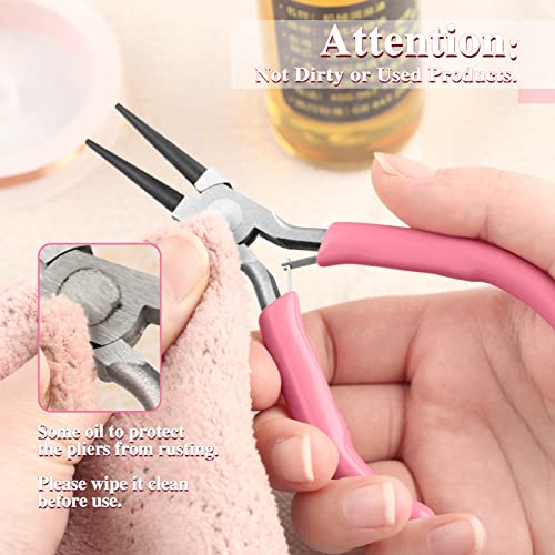 5-Inch Round Nose Pliers for Jewelry Making Wire Bending Tools Wire Looping Plier Small Needle Nose Pliers Smooth Jaws Mini Jewelry Making Supplies for Creating Bracelets Earrings Necklaces - style: Round Nose Pliers