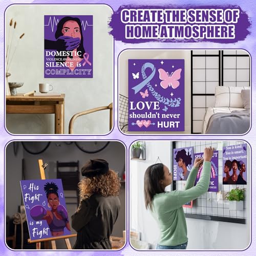 Sherr 140 Pcs 20 Set Pre Drawn Canvas Painting Kit, Anti-Domestic Violence - style: Anti-domestic Violence