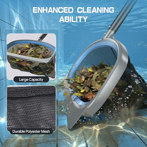 UIRWAY (No Pole) 3-in-1 Pool Cleaning Kit: Vacuum Head, Brush, Net - size: 13.5" Vacuum Head