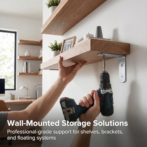 30 Pcs Metal L Brackets for Wood, 90 Degree Right Angle Brackets for Wood | l bracket Corner Braces for Wood Furniture Cabinet Drawer Chair(1.57 x 1.57 x 0.63 in), with 120 Screws, 1 Bit