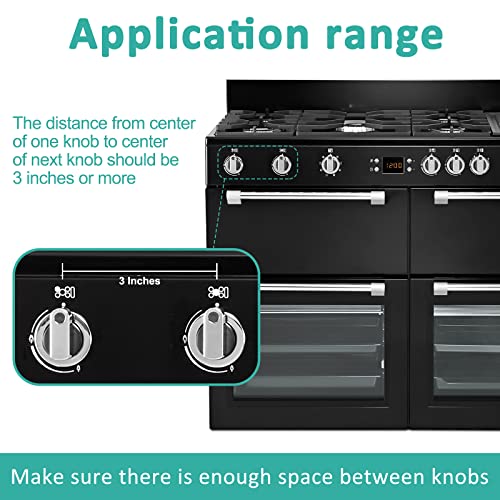 Stove Knob Covers for Child Safety 5 Packs Babepai Upgraded Double-Key Design Universal Size Baby Safety Gas Oven Knob Covers Stove Guard Kid Proofing - color: Clear