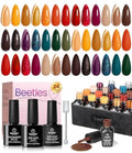 Beetles Fall Gel Nail Polish Colors Set - Red Yellow Cat Eye Gel Polish | 20 Colors Brown Green Soak Off Uv Manicure Kit with Base Glossy Matte Top Coat & Magnet Gift for Women - color: 0-0 Amber Twilight