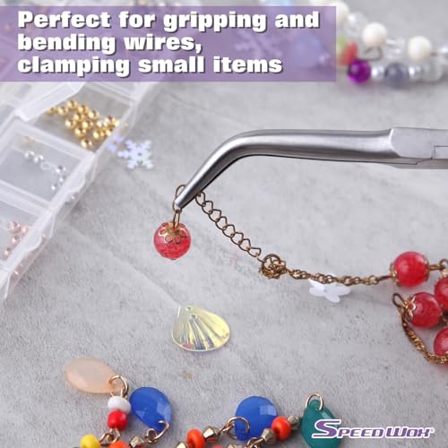 SPEEDWOX 45° Bent Needle Nose Pliers With Smooth Jaw for Jewelry & Fishing - style: Bent Needle Nose Pliers with Smooth Jaw