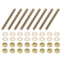 PATIKIL 1/4" x 2-3/4" Color Zinc Fully All Thread Rod, 8 Pcs Carbon Steel Long Threaded Screw Stud Bolts for Furniture Garden Mounting Assembly Fastening - size: 1/4" x 2-3/4"