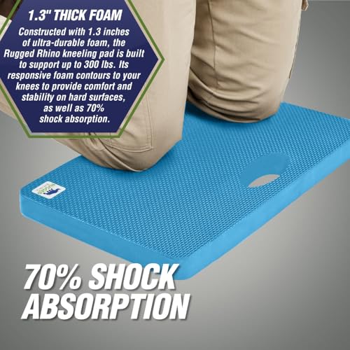 RUGGED RHINO Extra Thick Foam Kneeling Pad for Gardening, Bright Blue - color: Bright Blue