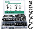 OURU 46PCS Cable Clamps Assortment Kit,Rubber Coated, 1/2"-2" 6 Sizes - size: 46pcs - 1/2", 1", 1-1/4", 1-1/2", 1-3/4", 2"