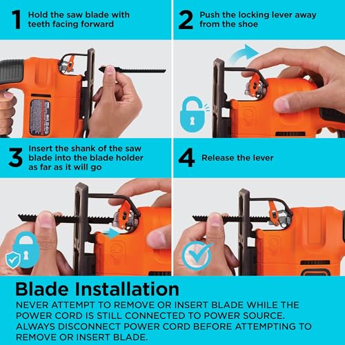 BLACK+DECKER Jig Saw, 4.5 -Amp (BDEJS300C)