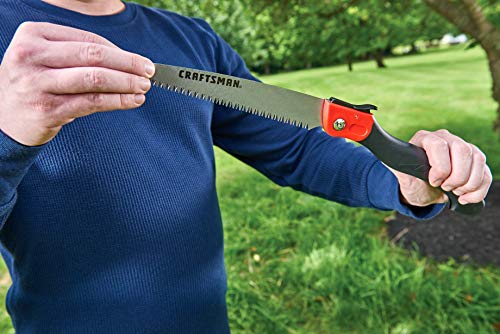 CRAFTSMAN Folding Hand Saw, 8 in. Blade, Compact Design, for Camping, Pruning, Cutting Wood, Branches or Brush - style: Folding Pruning Saw