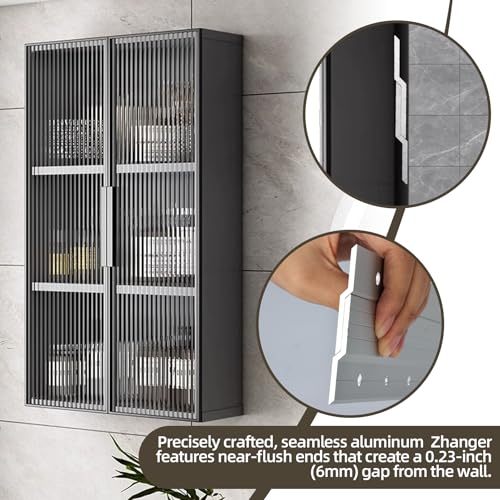 French Cleat Picture Hangers 41 Inch, Heavy Duty Z Clips Bracket, Up 250lbs - color: Silver, size: (1 Pair) 41-inch