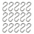 15 Pack Heavy Duty Stainless Steel S Shaped Hooks 2.2 Inch Long 1/5 Inch Thickness S Metal Hooks