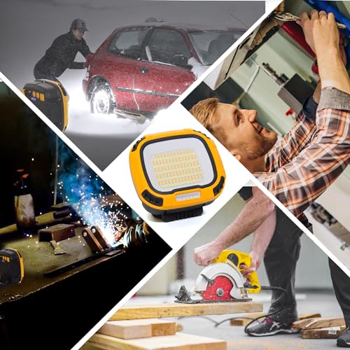 2 Pack Magnetic Work Light Rechargeable 5000Lumens, 6000mAH - color: yellow1