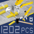 Tile Leveling System with Tile Plier and Rubber Mallet Tile Leveler Tool | 1000 Piece Tile Spacers Clips and 200 Piece Reusable Wedges Kits for Tile and Stone Installation (1/8 Inch) - size: 1/8