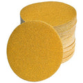 6-Inch No-Hole Hook and Loop Gold Sanding Discs 60-Grit, 100-Pack - size: 60 Grit