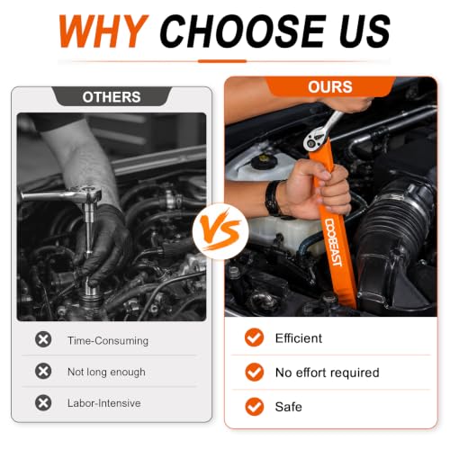Pro Offset Extension Wrench 19PCS, Impact Wrench Extender Tools Socket Set - color: Orange