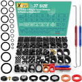 XBVV 37 Size 1075 Pcs Faucet Washers & O-Rings Kit & Plumbing Gasket 3-in-1 Home Universal Rubber Washers Assortment Kit for Faucet Hose Spigot Plumbing Seal Repair with Pick Hook
