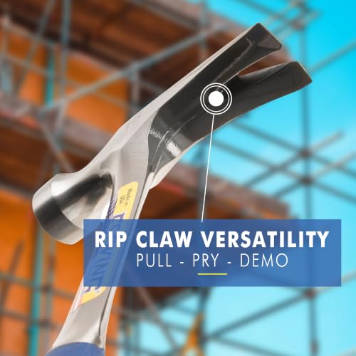 ESTWING Rip Hammer, 16oz Smooth Face, Shock Reduction Grip, E3-16S - size: 16 oz (Ounces)