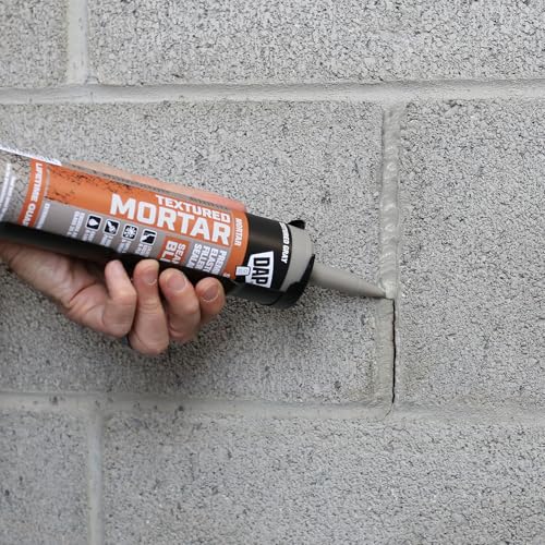 DAP Textured Mortar Premium Elastomeric Latex Filler & Sealant, Gray, 10.1 Oz (7079810082) (Pack of 12) - size: 10.1 Oz (Pack of 12)