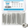 M6 x 60mm 65mm 70mm 75mm 80mm Socket Head Cap Screws Bolts, Stainless Steel 304, Metric Allen Hex Drive, Bright Finish, Fully Threaded, Assortment Kit 25PCS - size: Socket M6x60-80mm