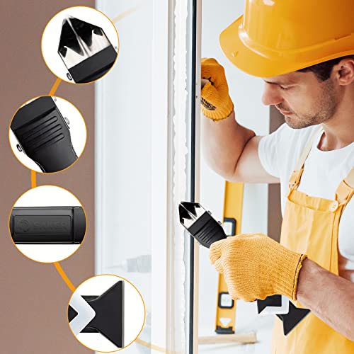 Saker Silicone Caulking Tool 3-in-1 Grout Removal Tool Kit Black Blue - style: Classic with Scraper