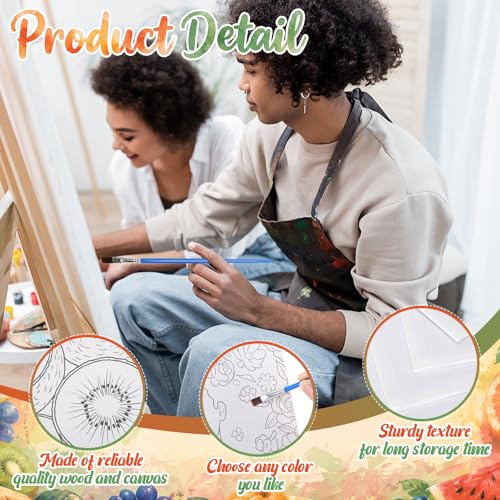 Sherr 140 Pcs 20 Set Pre Drawn Canvas Painting Kit, Fruit - style: Fruit