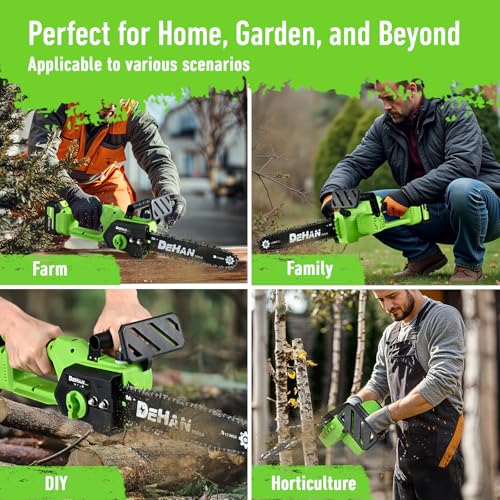 12" Brushless Cordless Mini Chainsaw, Battery Powered for Trimming - size: 12 inch Handheld