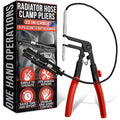 Flexible Hose Clamp Pliers, Fits 0.39"-1.37" Clamps, Carbon Steel Body - color: Black & Red Hose Clamp Tool