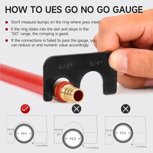 iCrimp Angle Head F1807 PEX Pipe Crimping Tool with Pliers for Copper Ring