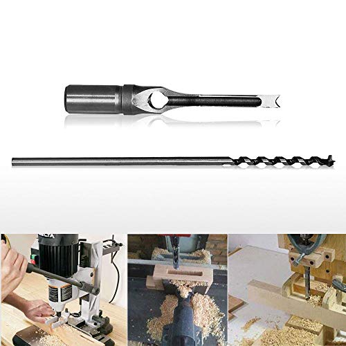 SaferCCTV 5/16 Inch Woodworker Square Hole Drill Bits Woodworking Hollow Mortising Chisel Set - size: 5/16-Inch