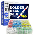New Age America® 400pcs Solder Seal Wire Connectors Kit KableSeal™ | AWG 26-10 | Marine Heat Shrink Wire Connectors | Insulated Solderless Splice | Waterproof Butt Splice Terminals | UL - style: 400 PCS | AWG 26-10