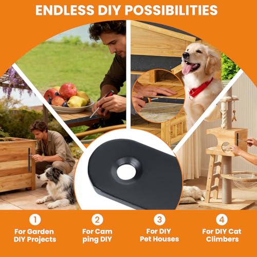 Alise Flat Bracket ,8 Inch Black Mending Plate Flat Brace for Wood Shelves - color: Black, size: 8 Inch