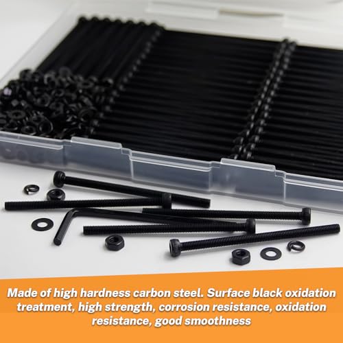 100 Pcs M3 x 50mm Socket Head Screws, Grade 12.9 Alloy Steel Fully Threaded Machine Screws, Metric Bolts Assortment Kit for Furniture Assembly - size: M3x50mm-100pcs