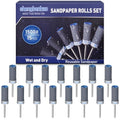 15Pcs 1500 Grit Sanding Drums Sandpaper Sticks Set for Dremel Rotary Tool with 1/8" Shank, Sanding Bits Kit Rotary Tool Accessories for Metal Rust Removal/Jade Polishing/Stone Grinding (1500 Grit) - style: 1500 Grit