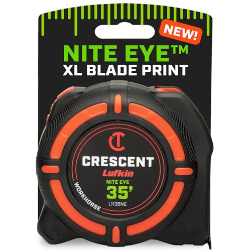Crescent Lufkin 35 Ft. WORKHORSE NITE EYE Tape Measure | L1135NE - size: 35', style: SAE