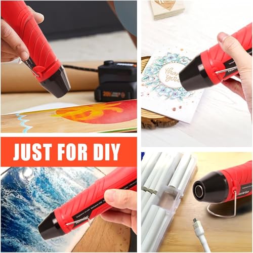 LDK Heat Gun for Crafting, Mini Dual Temp Hot Air Gun Tool - color: Red