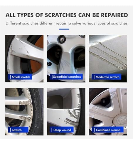 Silver Gray Rim Touch Up Paint, Rim Repair Kit Curb Rash - color: Gloss Silver