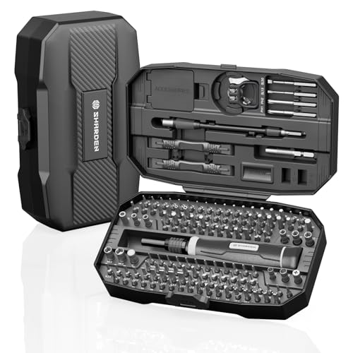 SHARDEN 153 in 1 Precision Screwdriver Set for Electronic Repair Black | Magnetic Small Screwdriver Set with Torx, Pentalobe, Triwing, Mini Repair Tool Kit for Computer, Laptop, PC, PS5, Eyeglass - color: 153 in 1 Black