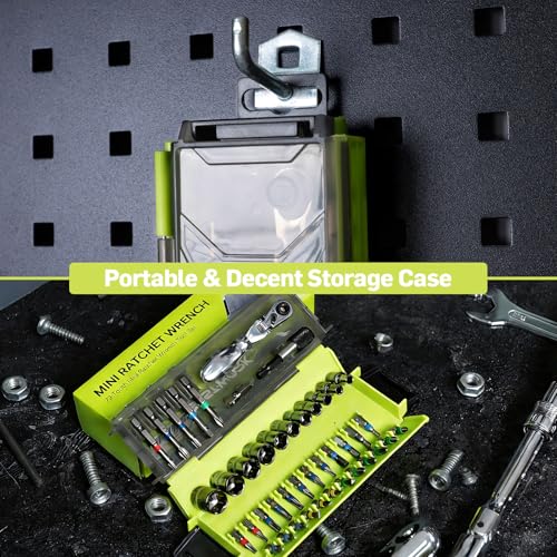 43-Piece Mini/Small Tool Kit, Motorcycle Tool Kit with Mini Ratchet Set